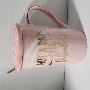 Pink Marbled Gold Trim Ceramic "Not a day over fabulous"